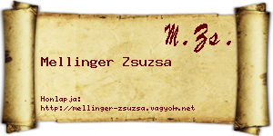Mellinger Zsuzsa névjegykártya