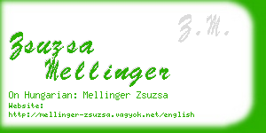 zsuzsa mellinger business card